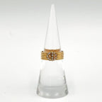 Dior CD Logo Diamond Yellow Gold Clear Ring — view 6