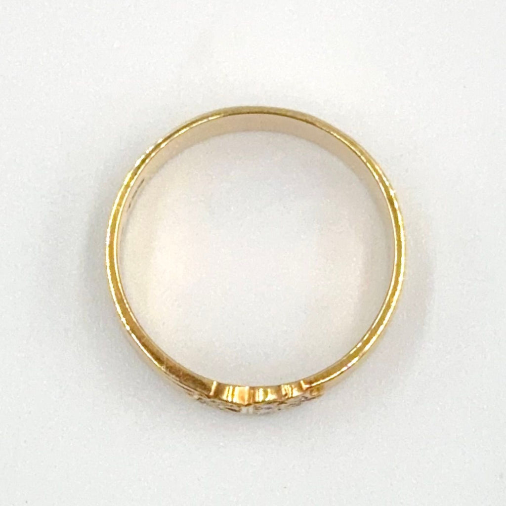 Dior CD Logo Diamond Yellow Gold Clear Ring — view 3