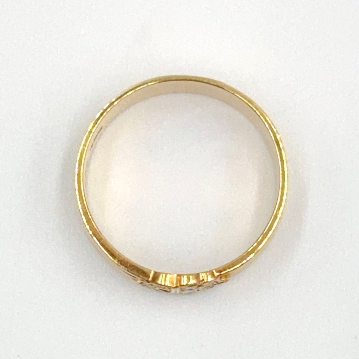Dior CD Logo Diamond Yellow Gold Clear Ring — view 3