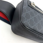 Gucci Soft GG Supreme Sherry Line Leather Navy Black Red Belt Bag Silver — view 8