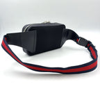 Gucci Soft GG Supreme Sherry Line Leather Navy Black Red Belt Bag Silver — view 2
