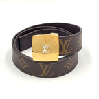 Louis Vuitton Ceinture Brown Belt Gold