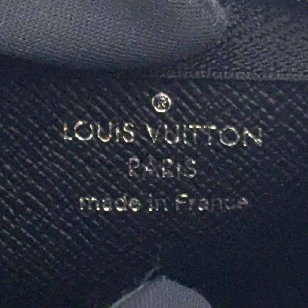 Louis Vuitton Pochette Cles Damier Graphite Leather Black Key Case Silver Key — view 4