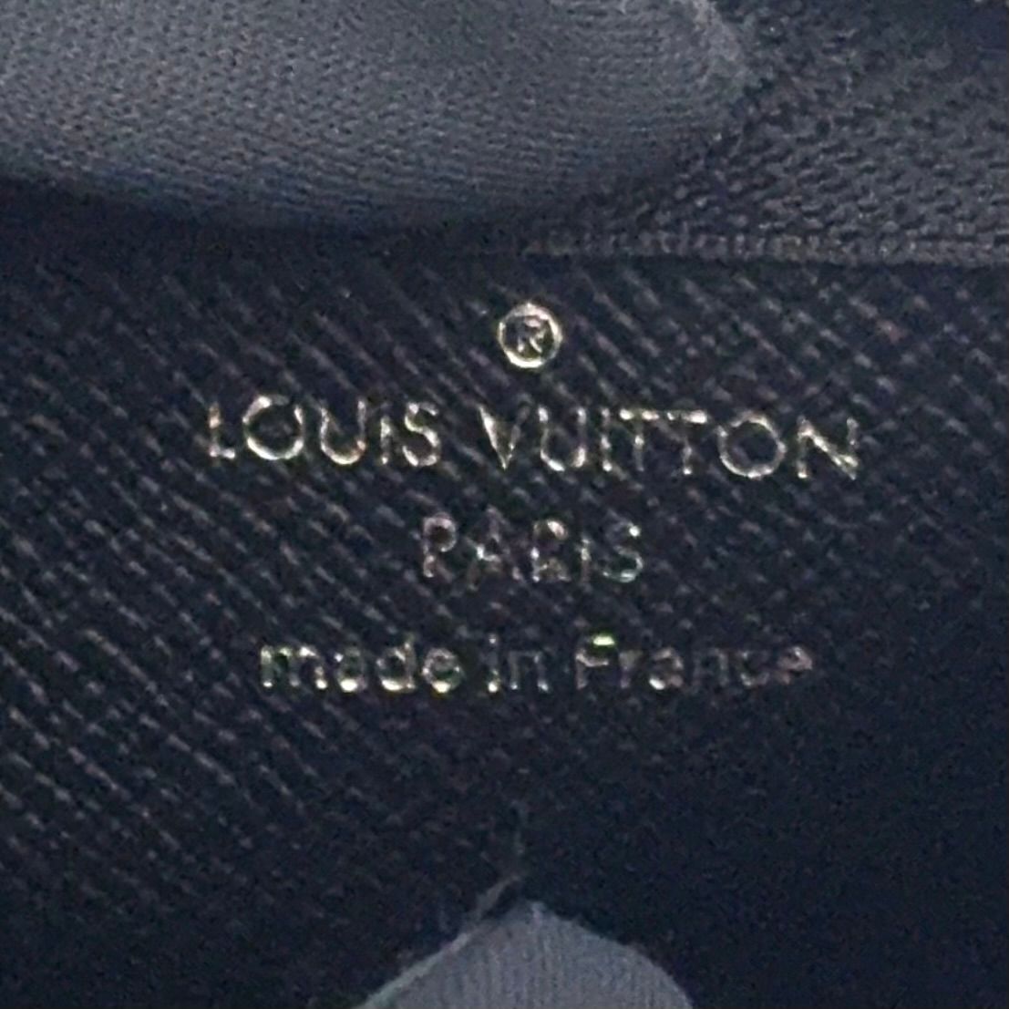 Louis Vuitton Pochette Cles Damier Graphite Leather Black Key Case Silver Key — view 4