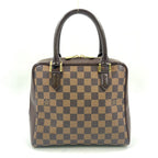 Louis Vuitton Brera Damier Ebene Leather Brown Handbag Gold
