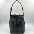 Louis Vuitton Noe Epi Noir Leather Black Shoulder Bag Gold