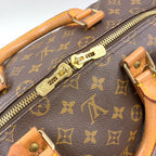 Louis Vuitton Keepall Bandouliere 55 Monogram Leather Brown Boston Bag Gold — view 6