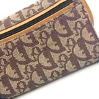 Dior Saddle Trotter Leather Canvas Brown Light Trifold Wallet Gold — view 7