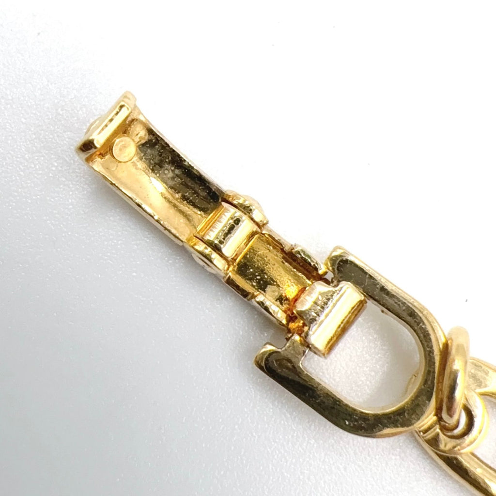 Dior Rhinestone Vintage Glass Emerald Green Clear Gold Bracelet — view 5