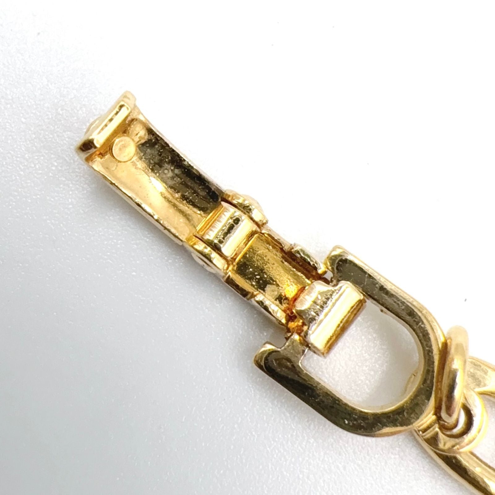 Dior Rhinestone Vintage Glass Emerald Green Clear Gold Bracelet — view 5