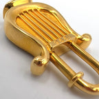 Hermes Harp Motif Metal Gold Charm Keychain — view 6