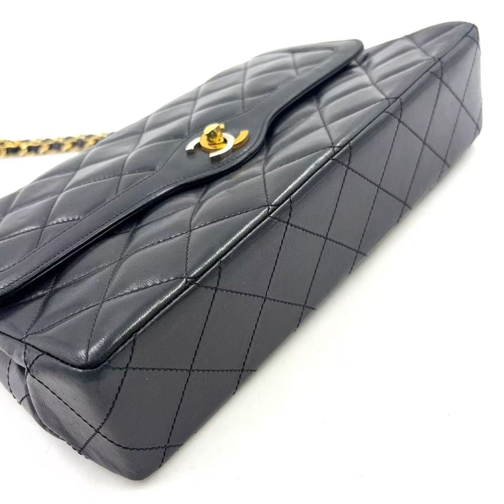 Chanel Limited Edition Quilted Lambskin Black Chain Shoulder Bag Gold — view 6