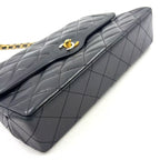 Chanel Limited Edition Quilted Lambskin Black Chain Shoulder Bag Gold — view 6