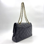 Chanel Limited Edition Quilted Lambskin Black Chain Shoulder Bag Gold — view 2