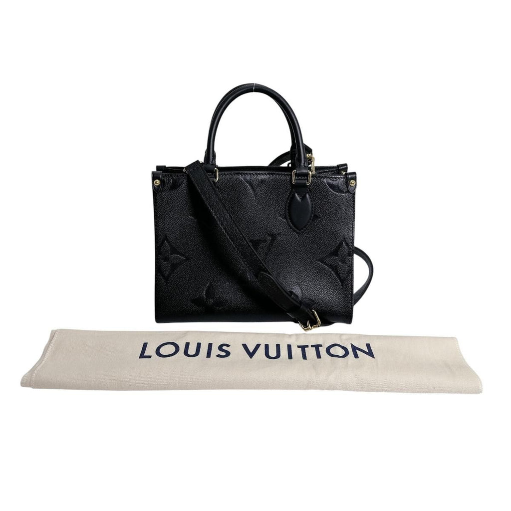Louis Vuitton Monogram Empreinte Handbag on the Go PM Tote Noir