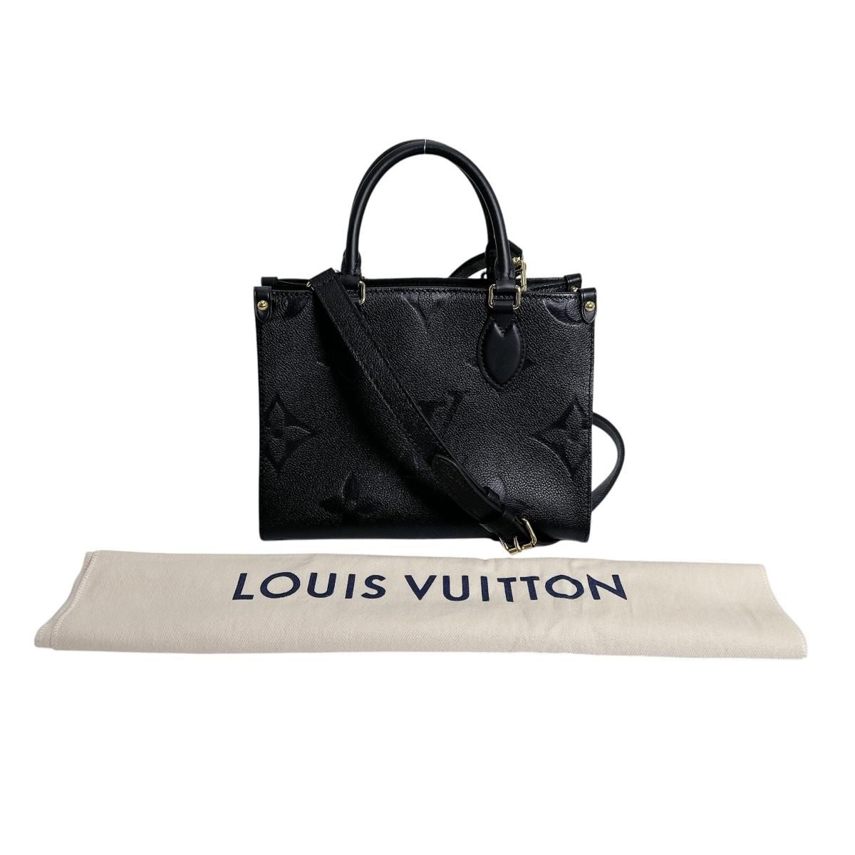 Louis Vuitton Monogram Empreinte Handbag on the Go PM Tote Noir