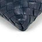 Bottega Veneta Shoulder Bag Intrecciato Leather Navy — view 3
