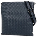 Bottega Veneta Shoulder Bag Intrecciato Leather Navy