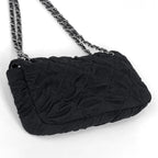 Chanel Shoulder Bag Quilted Chain Canvas Black — view 2