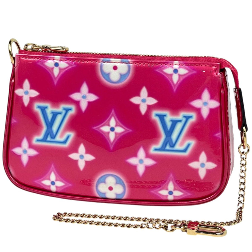 Louis Vuitton Mini Pochette Accessoires Pouch Monogram Vernis Fuchsia