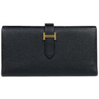 Hermes Bearn Soufflet Wallet Bifold Veau Epsom Black