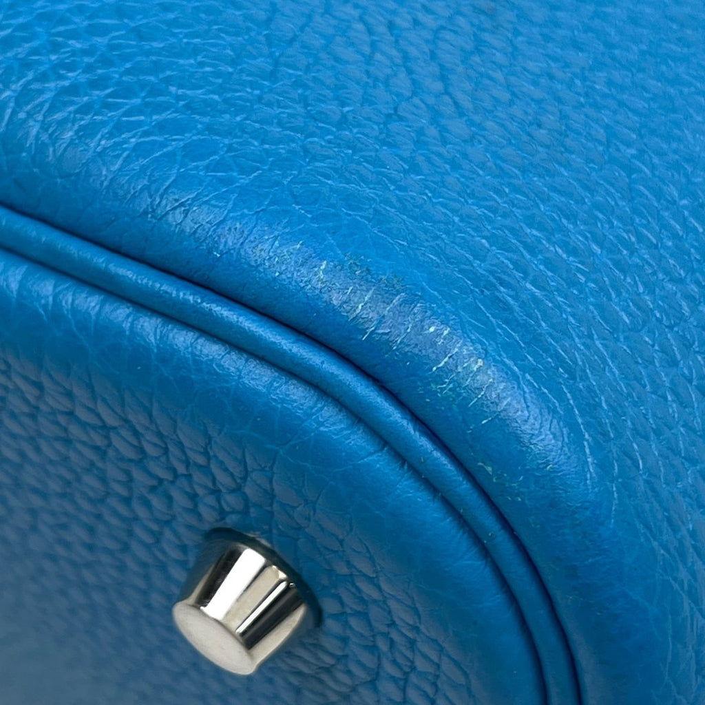Hermes Picotin Lock MM Handbag Taurillon Clemence Turquoise — view 3