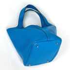 Hermes Picotin Lock MM Handbag Taurillon Clemence Turquoise — view 2