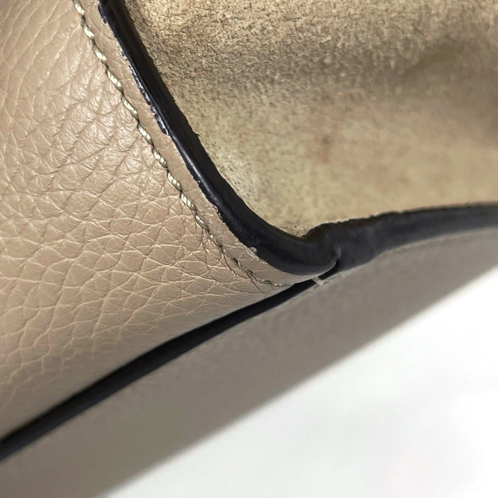 Celine Handbag Trapeze 2-Way Leather Beige — view 3