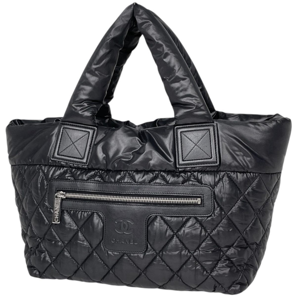 Chanel Tote Coco Cocoon Small CC Logo Nylon Black