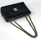 Chanel Shoulder Bag Big Quilted CC Logo Leather Black — view 5