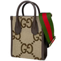 Gucci Tote Jumbo GG Mini 2-Way Canvas Brown