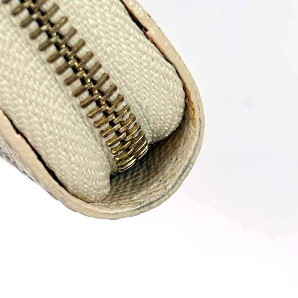 Louis Vuitton Zippy Coin Purse Damier Azur White — view 3