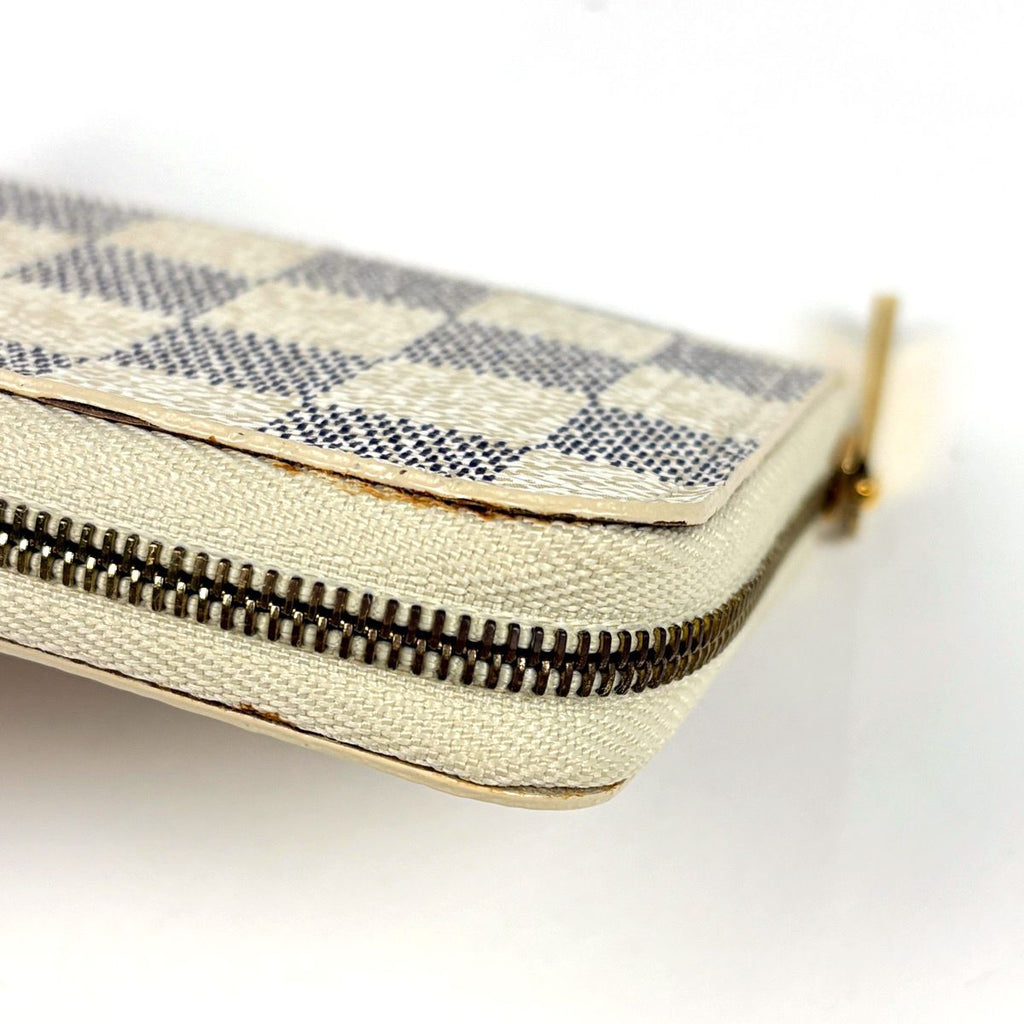 Louis Vuitton Zippy Coin Purse Damier Azur White — view 4