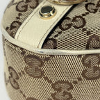 Gucci Shoulder Bag GG Pattern Abbey Canvas Beige White — view 3