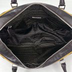 Prada Shoulder Bag Logo Leather Brown — view 8