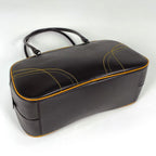Prada Shoulder Bag Logo Leather Brown — view 2