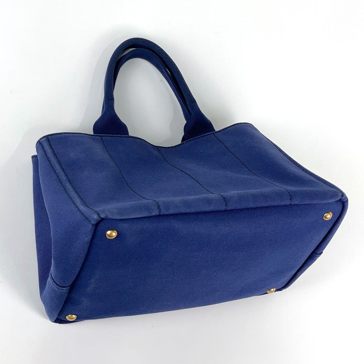 Prada Tote Canapa 2-Way Canvas Blue — view 2