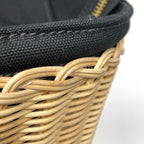 Prada Handbag Wicker Basket Bag 2-Way Rattan Beige Nero — view 5