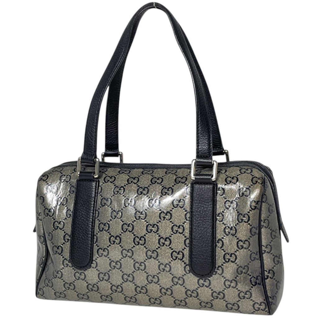 Gucci Handbag GG Crystal Pattern Beige Black