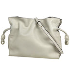 Loewe Clutch Flamenco Mini 2-Way Leather White