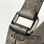 Fendi Shoulder Bag Selleria Metallic Leather Greige — view 4