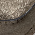 Fendi Shoulder Bag Selleria Metallic Leather Greige — view 3