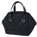 Chanel Handbag CC Logo Fabric Black