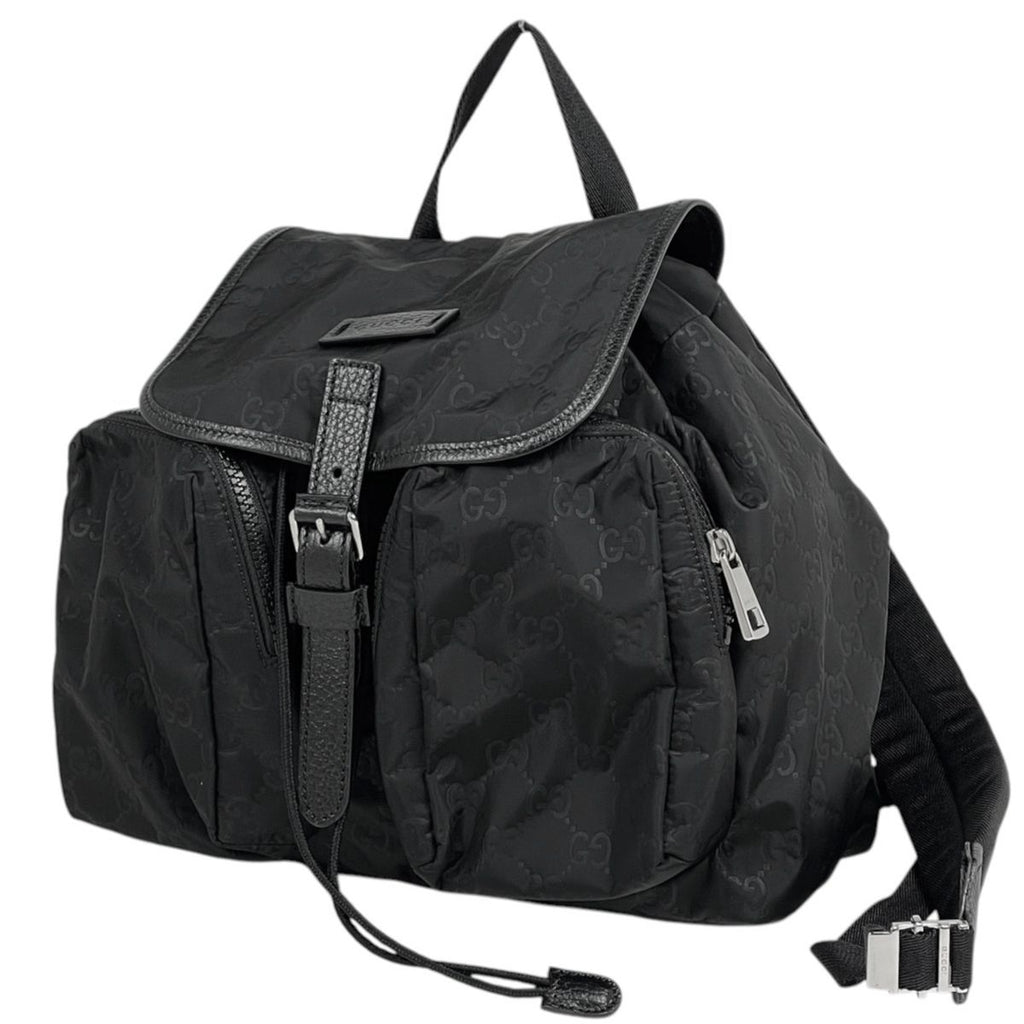 Gucci Backpack GG Pattern Nylon Black
