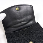 Chanel Bifold Wallet CC Logo Caviar Leather Black — view 4