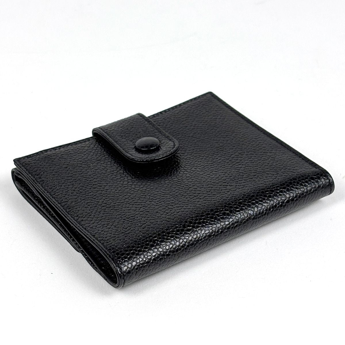 Chanel Bifold Wallet CC Logo Caviar Leather Black — view 2