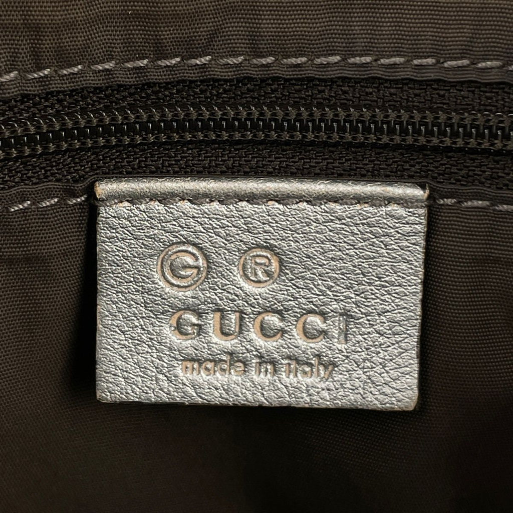 Gucci Shoulder Bag Guccissima Leather Silver — view 8