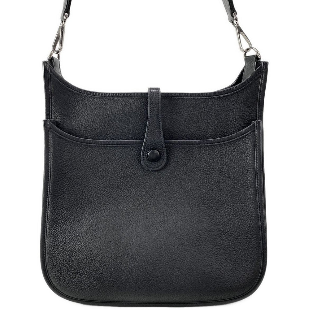 Hermes Shoulder Bag Evelyne PM Black Silver — view 3