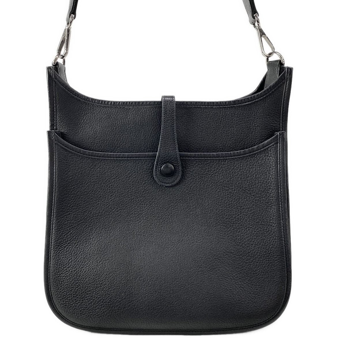 Hermes Shoulder Bag Evelyne PM Black Silver — view 3