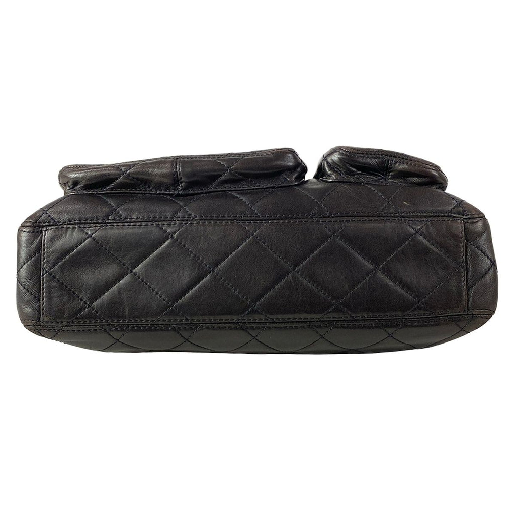 Chanel Tote Quilted Black Gold Lambskin — view 5